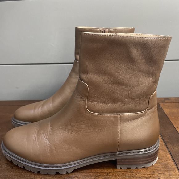 Stuart Weitzman Maelie Ankle Boots Leather Coffee Brown Women's Size 8 $575 - Picture 3 of 11